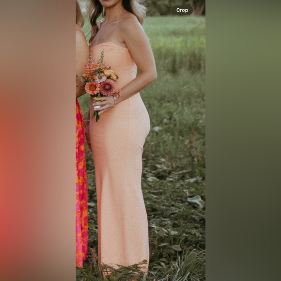 Revolve Michael Costello Briggs Peach Dress size medium - bridesmaid, wedding - Picture 3 of 6